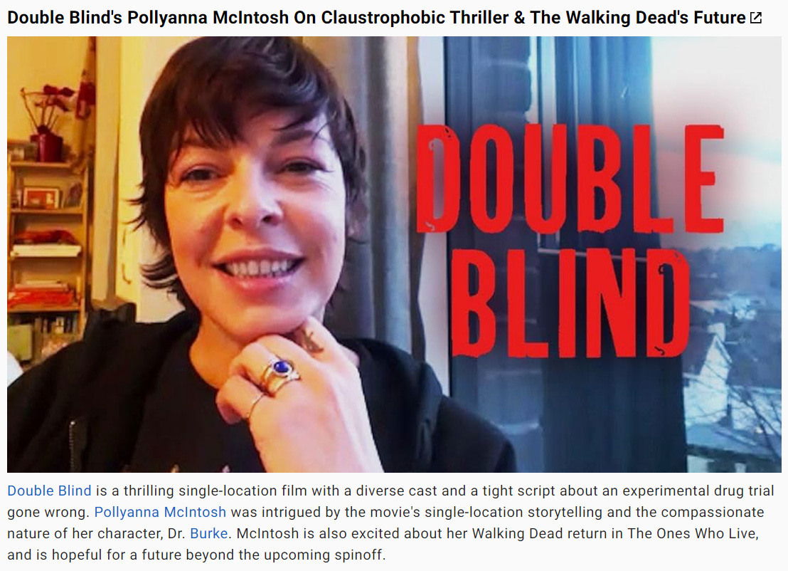 Double Blind's Pollyanna McIntosh On Claustrophobic Thriller & The Walking Dead's Future